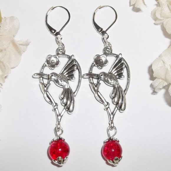 wvluckygirl Jewelry - Hummingbird Earring Set Large Big Statement 4523
